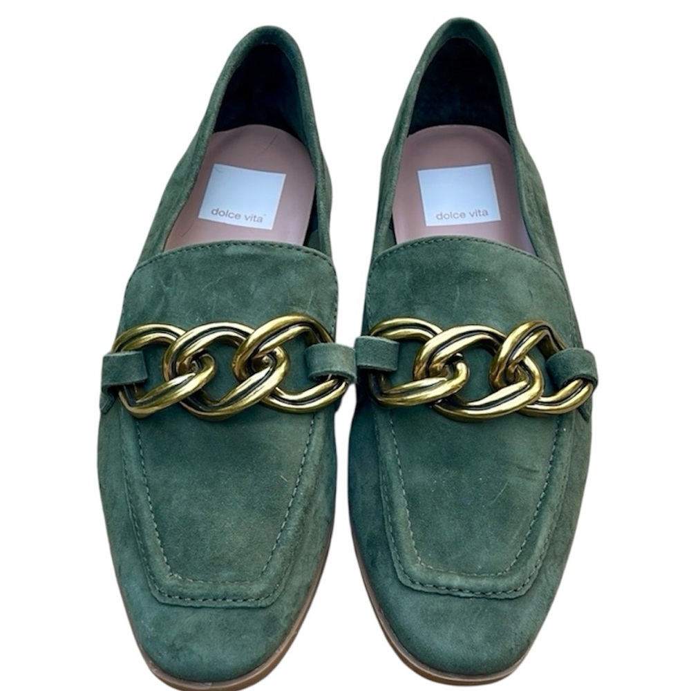 Dolce Vita Womens Crys Loafer in Army Suede